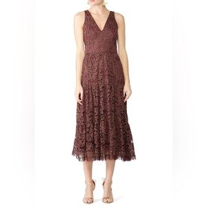 Madelyn Midi Lace Dress by Dress The Population. Size Small. NWOT!